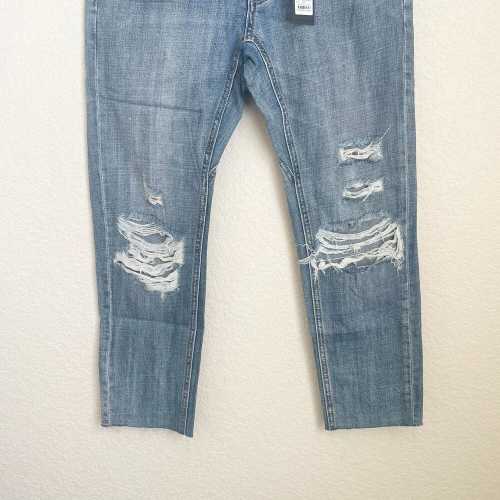 MAN X ONE TEASPOON Mr. Whites Mens Relaxed Tapered Blue Suede Jeans 30R - Picture 9 of 12